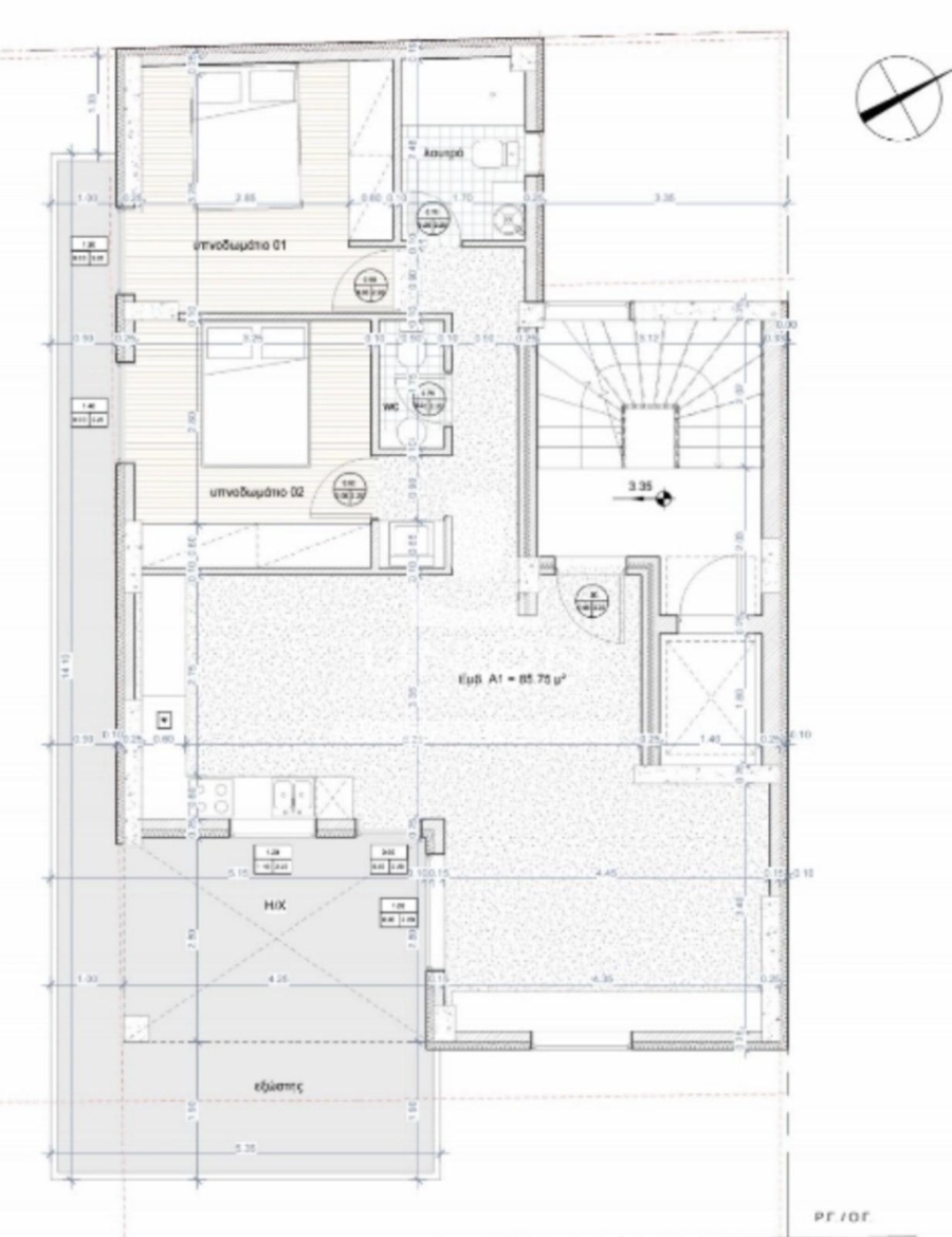 (Продажа) Жилая Апартаменты на целый этаж || Афины Запад/Перистери - 86 кв.м, 2 Спальня/и, 275.000€ 